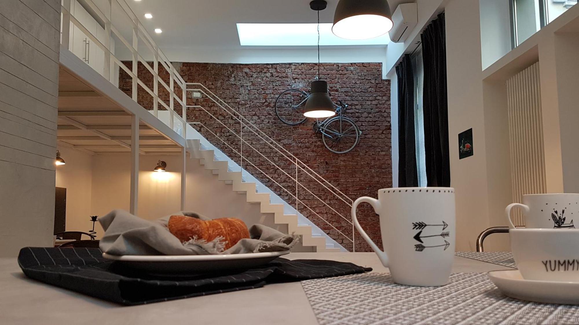 Bike-Loft Appartement Milaan Buitenkant foto